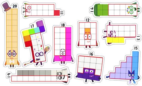 Numberblocks Pegatinas Pegatinas Brillantes 7.5 x 5.0 in | Etsy