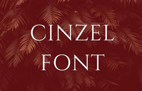 Cinzel Font Free Download - Fonts Monster