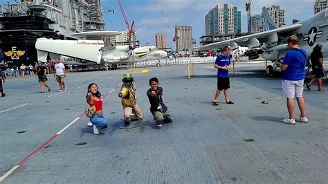 Walking tour of the aircraft carrier USS Midway in downtown San Diego ...