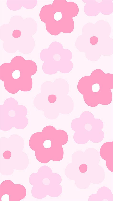 Download Pastel Minimalist Flower Print Wallpaper | Wallpapers.com