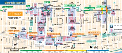 Montreal underground City Map - Montreal Travel Guide