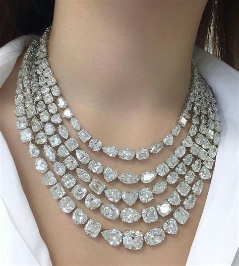 layers of diamonds necklace | Женские украшения, Бриллиантовое ожерелье ...