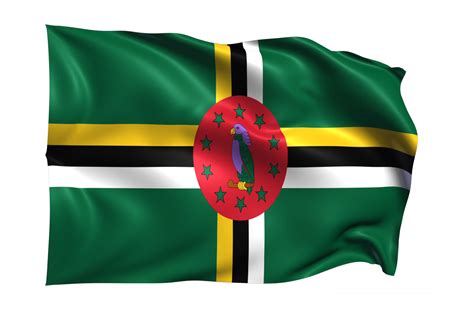 dominica acenando a bandeira fundo transparente realista 15309661 PNG