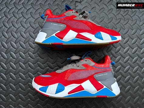 PUMA RS-X Red Gray Blue Running System Shoes Youth Si… - Gem