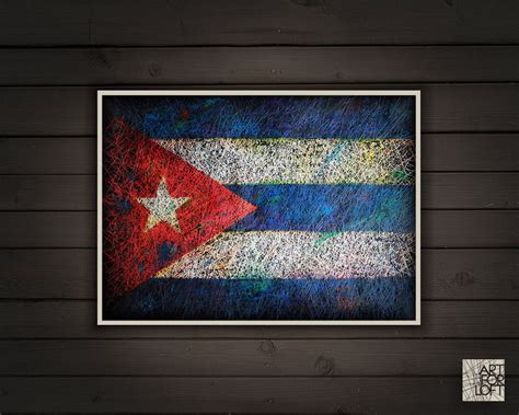 Hand-Painted Flag of Cuba Cuban Flag-Distressed | Etsy | Flag painting ...