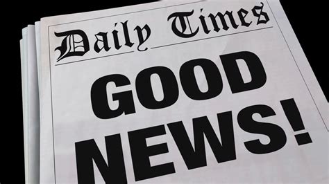 Good News Announcement Spinning Newspaper Headline 3 D Animation Motion ...