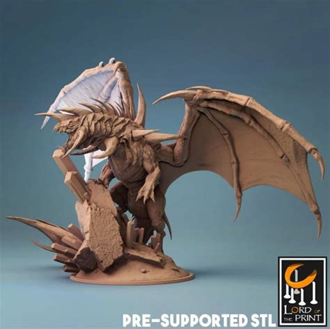 Elder Crystal Dragon Lord of the Print DND Fantasy RPG 3D Printed ...