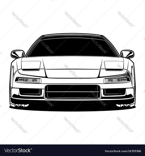 Black and white car Royalty Free Vector Image - VectorStock