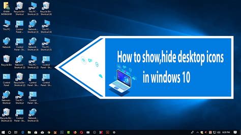 How to show,hide desktop icons in windows 10 - YouTube