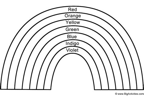 Rainbow Coloring Pages For Kindergarten