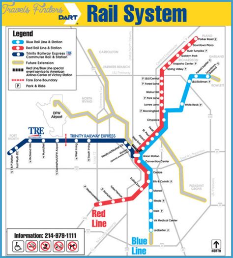 Dallas Subway Map - TravelsFinders.Com