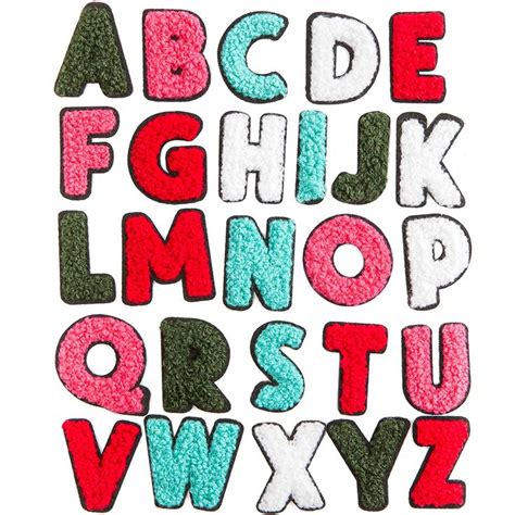 52 Pieces Iron On Patches, A-Z Patch Letters (1.4 x 1.3 in) | Lettering ...