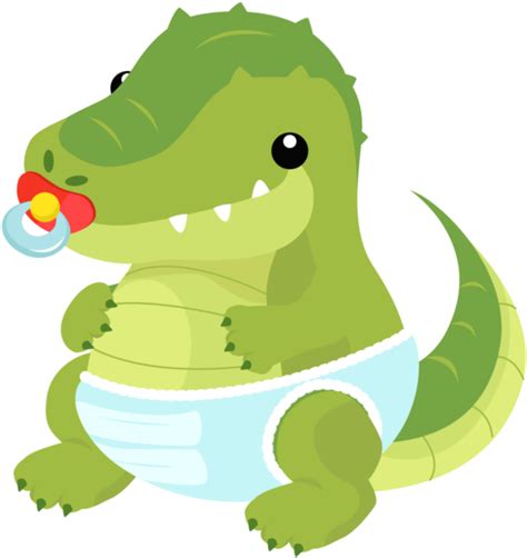 Cute Baby Alligator Clipart