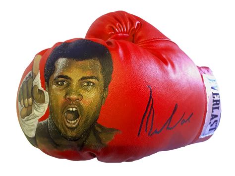 Muhammad Ali Autographed and Painted Everlast Boxing Glove with Ali co ...