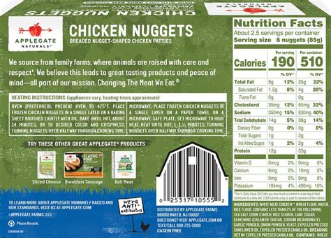 Products - Breaded Chicken - Natural Chicken Nuggets - Applegate