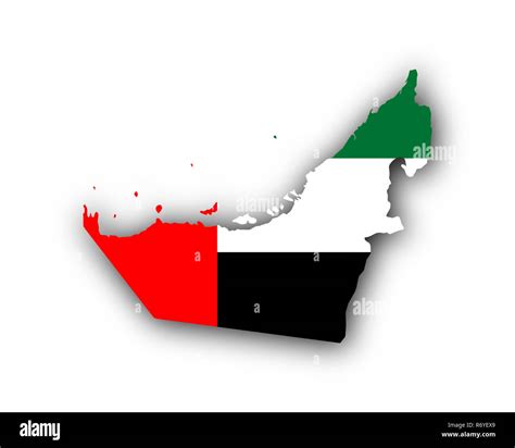 map and flag of united arab emirates Stock Photo - Alamy