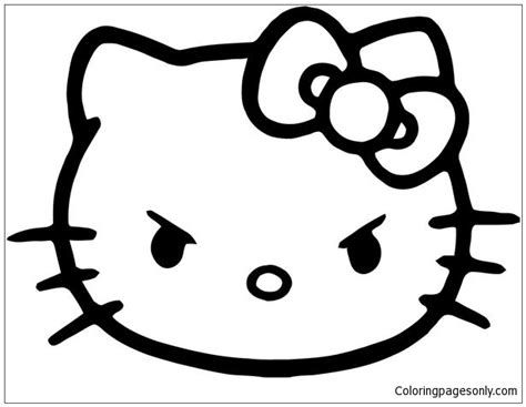 Hello Kitty Angry Face Coloring Pages - Cartoons Coloring Pages ...