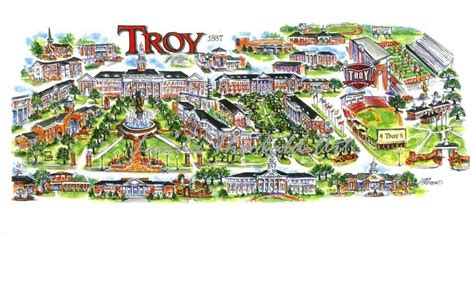 Troy University map - love this!!! | Future gifts (Christmas/Birthday ...