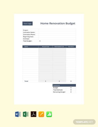 Home Budget - 13+ Examples, Docs, Word