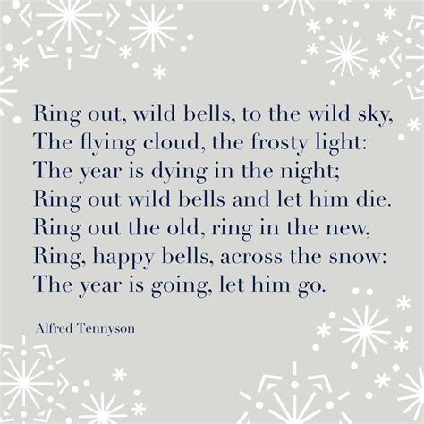 from Ring Out Wild Bells, by Alfred, Lord Tennyson | Poetry & Prose ...