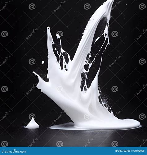 Splash of White Milk Splash on White Background Generative Ai ...