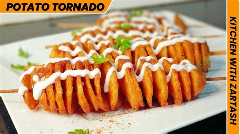 Potato Tornado Recipe | Street Style Potato Twister Recipe with magic ...