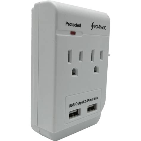 I/OMagic AC Power Surge Protector with Dual AC IACS-2U024-R00-WH