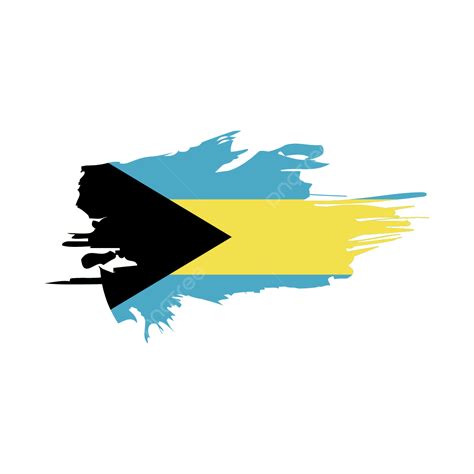 Bahamas Flag Brush Stroke Clipart Vector Design, Bahamas Flag Brush ...