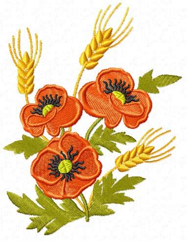 4-Hobby.com - Machine Embroidery Designs :: Flowers :: Poppies and ...