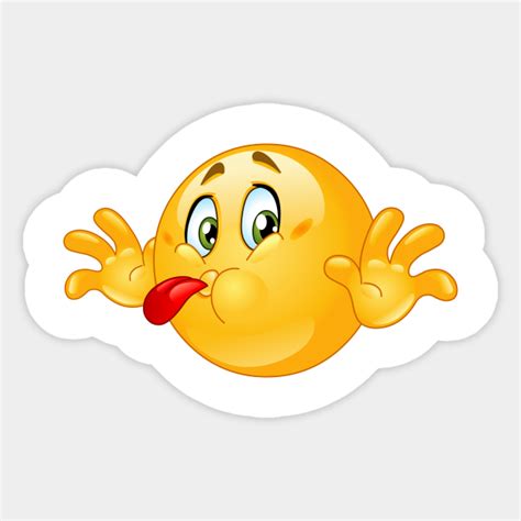 Tongue Out Emoji - Emoji - Sticker | TeePublic