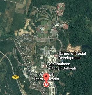 Universiti Utara Malaysia map and the chancellery building location ...