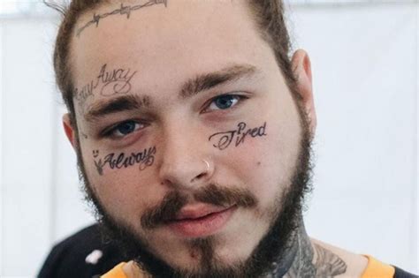 Post Malone Face Tattoo - TATTOOS