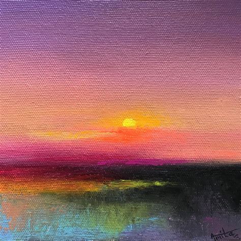 Sunset Sky Painting : Sunset Painting Sunset Art Galaxy Painting Galaxy ...