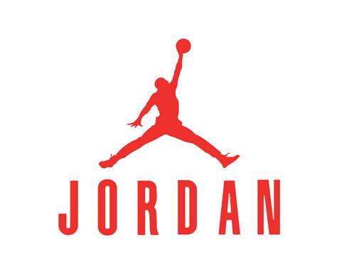 Jordan Brand Logo Symbol With Name Red Design Clothes Sportwear Vector ...