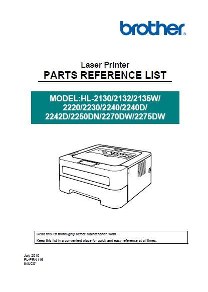 BROTHER Laser Printer Service Manual - Clear Choice Technical