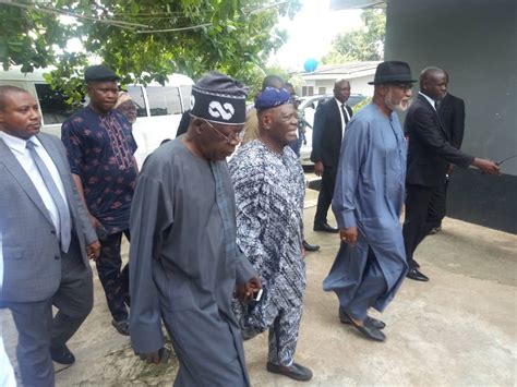 APC National Leader Bola Tinubu Arrive At Afenifere Home In A ...