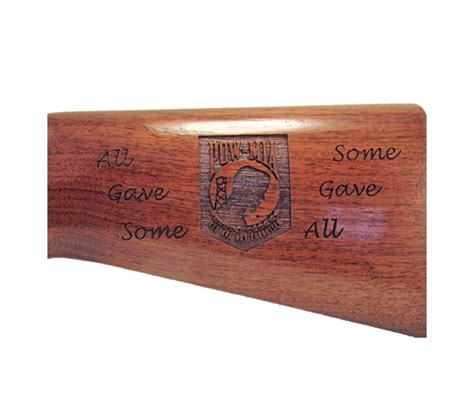 Custom Military Emblem Gun Stock Engraving - Whitetail Woodcrafters