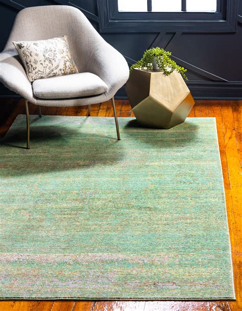 Green 5' x 8' Aqua Rug | eSaleRugs