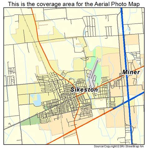 Aerial Photography Map of Sikeston, MO Missouri