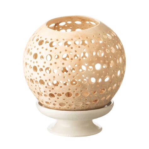 Coconut Shell Candle Holder with Big Hole | Jenggala Keramik Bali