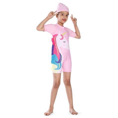 Buy Girl's Swimsuit Set, Swimming Costume, Swim Costume, 1513 Unicorn ...