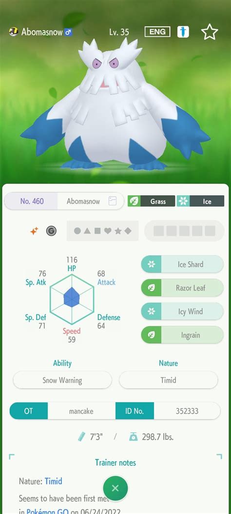 shiny abomasnow for shiny rotom? : r/PokemonHome