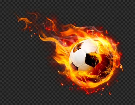 Soccer Football Ball On Fire HD PNG | Citypng