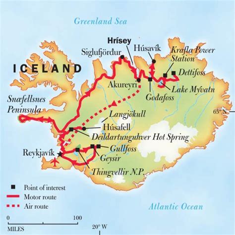 Geographic Map Of Iceland