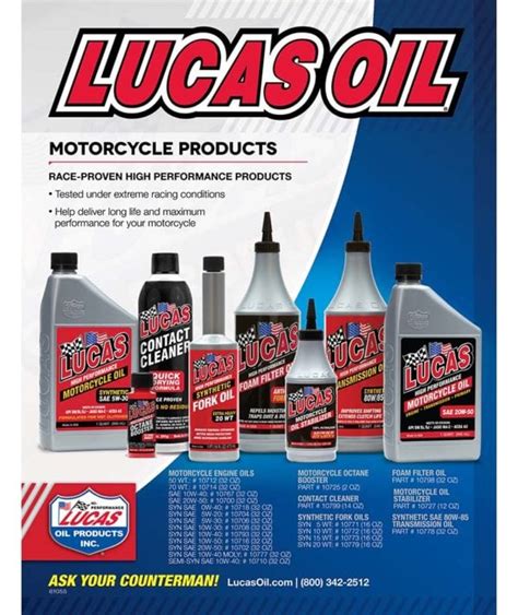 LUCAS OIL SYNTHETIC 20W50 MOTORCYCLE OIL - 1 QT/946ML - UTV Canada