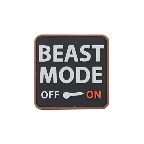 "Beast Mode On" PVC Morale Patch | Airsoft Megastore