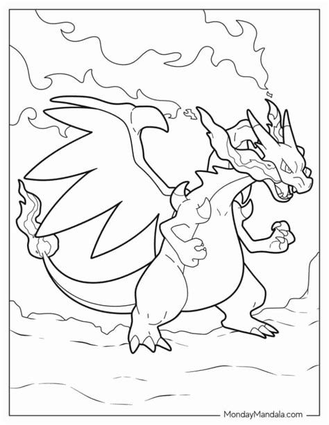 Mega Charizard Ex Coloring Page