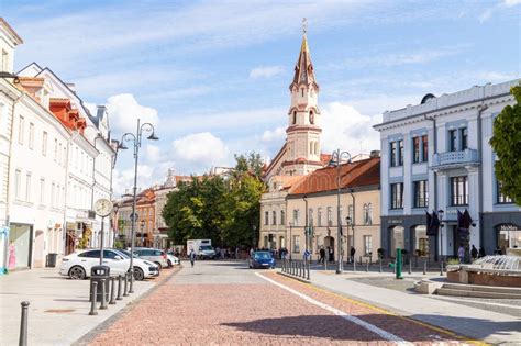 Streets in Vilnius Old Town Editorial Image - Image of city, europe ...