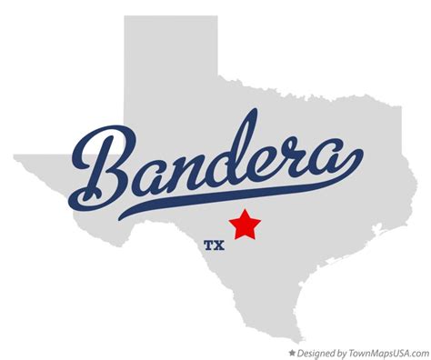 Map of Bandera, TX, Texas