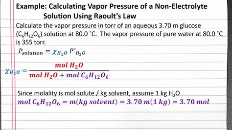 Vapor Pressure Equation